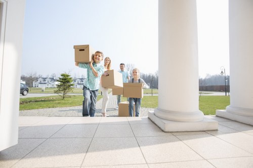 Removal van ready for a home move across London neighborhoods