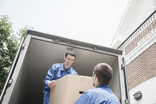 Packing and loading furniture into a removal van in London