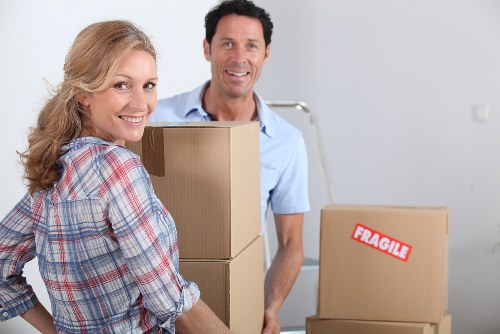Team loading furniture from a residential property in London